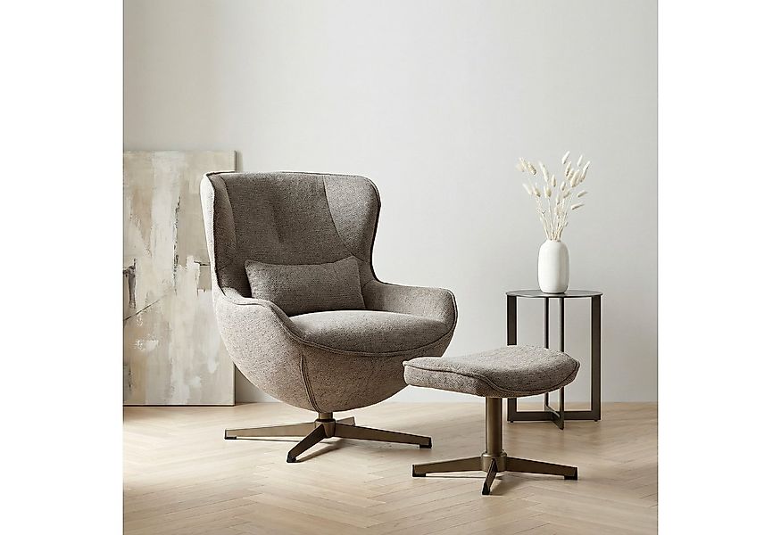 OTTO home Sessel Yolli Relaxsessel, TV-Sessel mit Hocker, 360° Grad drehbar günstig online kaufen