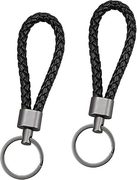 Stelby Schlüsselanhänger 2x Schlüsselanhänger Leder für Auto geflochten, Sc günstig online kaufen