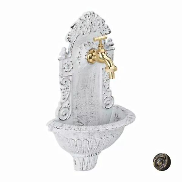 relaxdays Wandbrunnen antik weiß günstig online kaufen
