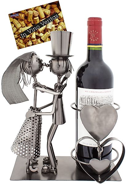 BRUBAKER Weinflaschenhalter Hochzeitspaar Flaschenhalter, (inklusive Grußka günstig online kaufen