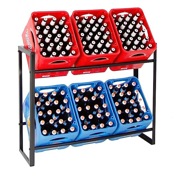 PROREGAL® Flaschenregal Getränkekistenregal KÖNIGSSEE 82x105x32cm 6 Kästen günstig online kaufen