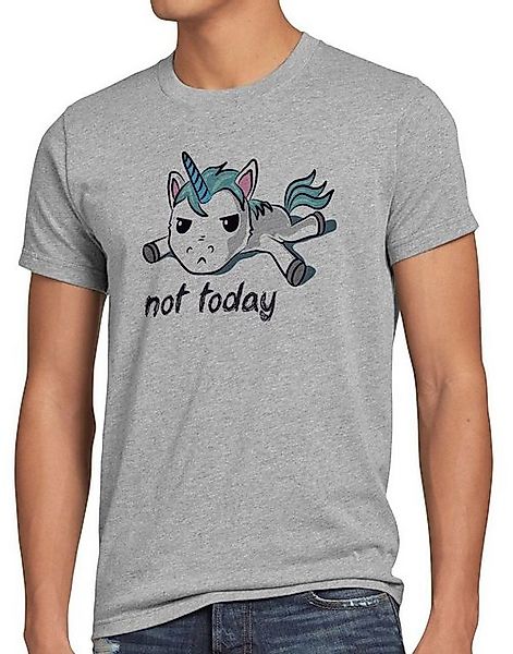style3 T-Shirt Not today Unicorn Einhorn fun spruch nicht heute faul funshi günstig online kaufen