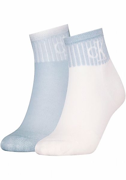 Calvin Klein Jeans Socken "CKJ WOMEN QUARTER 2P GLOSSY RIB" 2 Stk. tlg. mit günstig online kaufen