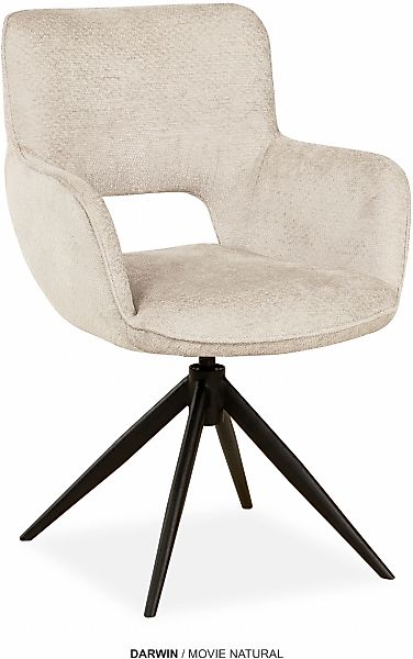 OMG Design Esszimmerstuhl "Darwin" (Set) 1 Stk. Stoff Drehstuhl mit auto-re günstig online kaufen