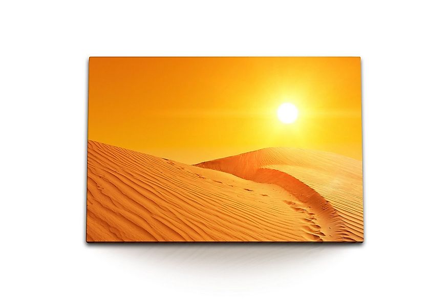 Sinus Art Leinwandbild 120x80cm Wandbild auf Leinwand Wüste Sonne Sonnensch günstig online kaufen