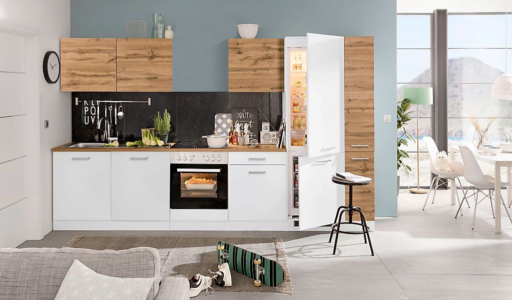 KOCHSTATION Küchenzeile "KS-Kehl", ohne E-Geräte, Breite 330 cm, für Kühl/G günstig online kaufen