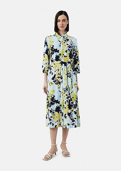 Comma Maxikleid Langes Kleid mit verdeckter Knopfleiste und All-over-Print günstig online kaufen