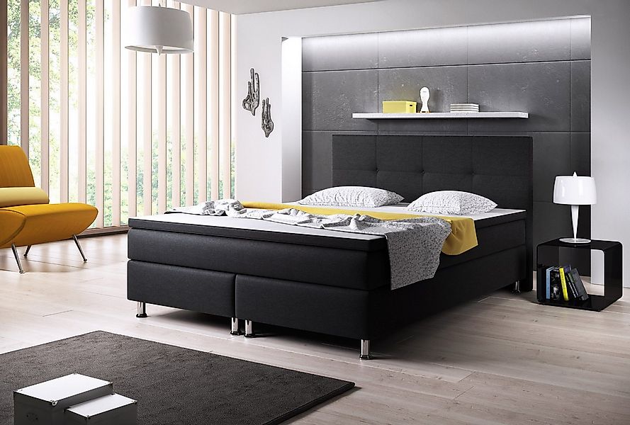inter Boxspringbett Dallas 180x200 cm inkl. Topper (Komplettbett, Bett Boxs günstig online kaufen