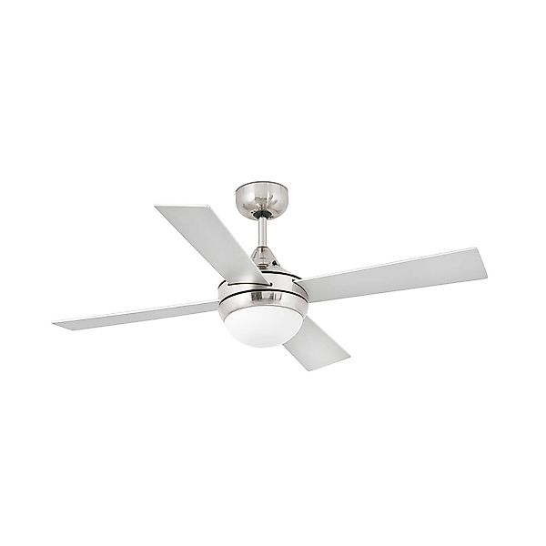 Deckenventilator Mini Icaria S Leuchte nickel/Holz günstig online kaufen