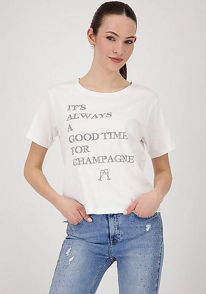 Monari T-Shirt Shirt Schmuckschrift Regular fit mit Rundhalsausschnitt günstig online kaufen