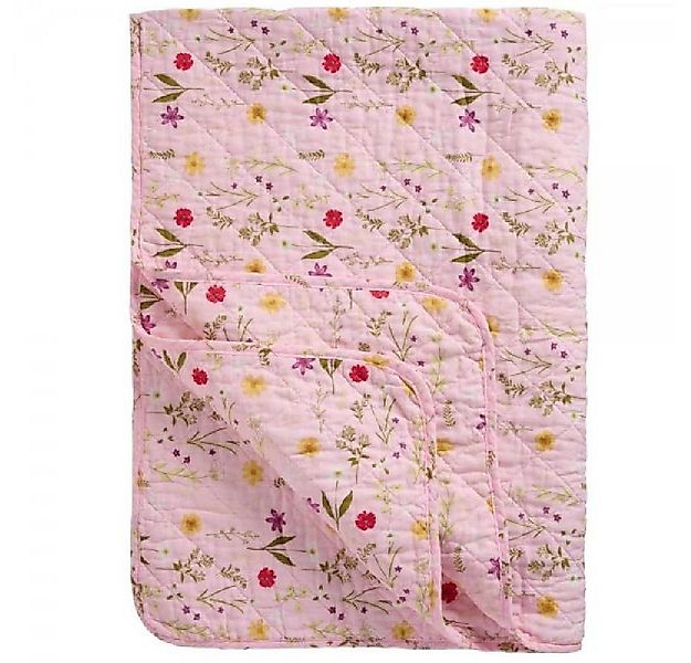 Wohndecke Ib Laursen Quilt Decke Tagesdecke Rosa mit Gartenblumen, Ib Laurs günstig online kaufen