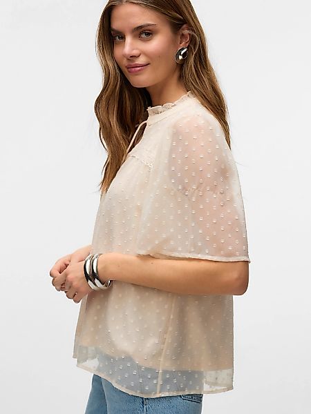 Vero Moda Spitzenbluse "VMLEAH SS LACE TOP WVN GA NOOS" günstig online kaufen