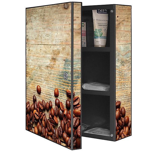 Banjado XXL Medizinschrank Abschliessbar 35x46x15cm Arzneischrank Anthrazit günstig online kaufen