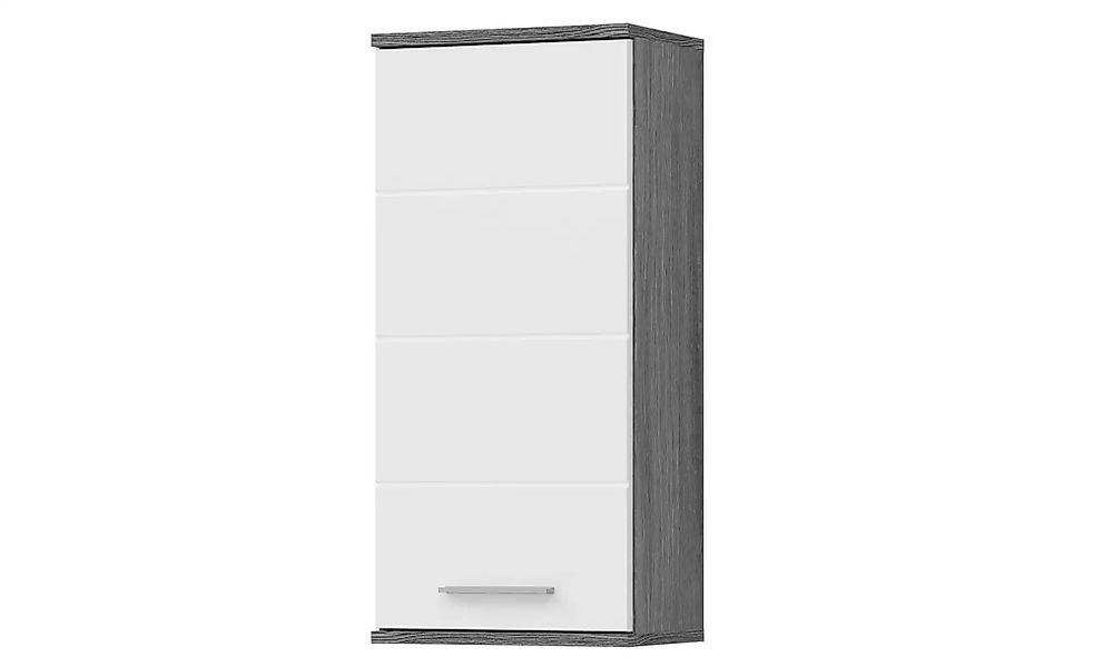 xonox.home Hängeschrank Weiß Hochglanz Rauchsilber Beschichtet 35x77x25 cm günstig online kaufen