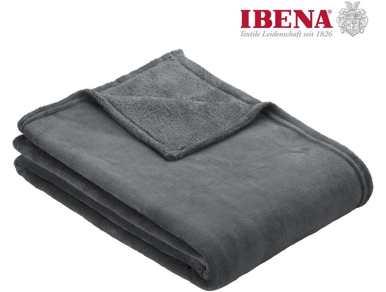 IBENA Wohndecke "Uni Fleecedecke Olbia" einfarbig schick, Kuscheldecke günstig online kaufen
