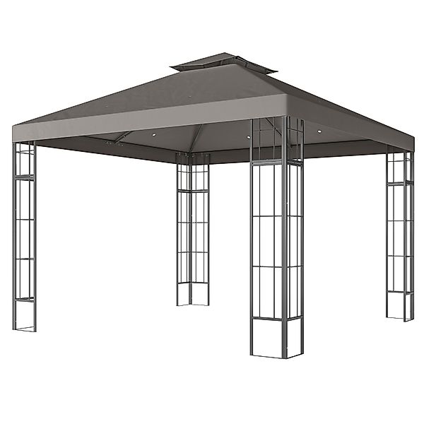 Outsunny Pavillon mit Doppeldach, ca. 3x3 m Wasserabweisend Stabil Winterfe günstig online kaufen