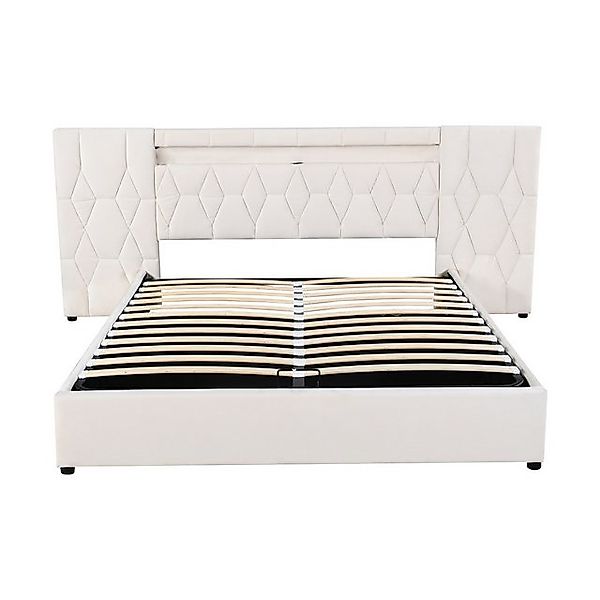 Gotagee Polsterbett Kinderbett 180x200cm Samt Bett mit USB-Steckdose Jugend günstig online kaufen