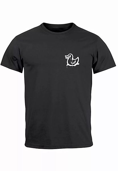 Neverless Print-Shirt Herren T-Shirt Drippy Duck Ente Graffiti Style Prints günstig online kaufen