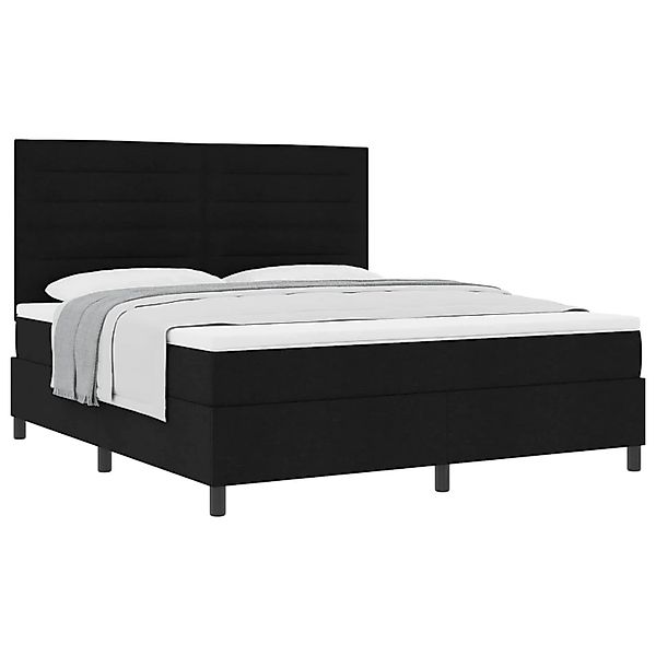 vidaXL Boxspringbett mit Matratze Schwarz 180 x 200 cm Stoff 3339331 günstig online kaufen