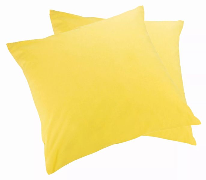 2er Pack MOON-Luxury Linon Kissenbezug 100% Baumwolle-gelb-50x50 günstig online kaufen