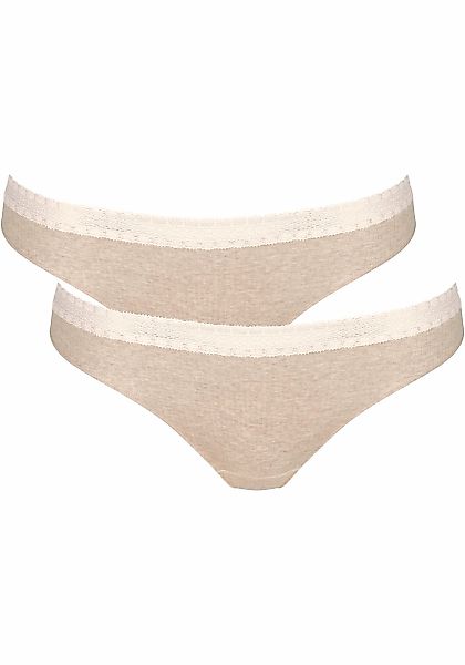 sloggi Brasilslip "GO Ribbed", Feinripp, Stretch-Spitze, bequem, weich, ela günstig online kaufen