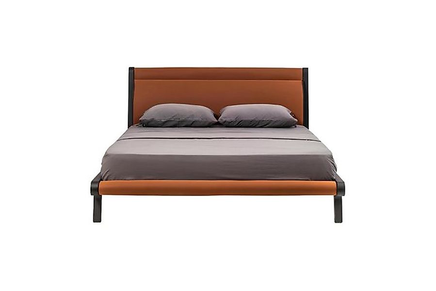 Xlmoebel Bett Doppelbett aus Holz in Orange mit Bettrahmen für das Schlafzi günstig online kaufen