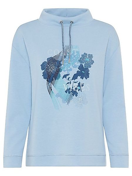 Olsen Sweatshirt (1-tlg) mit Ziersteinen verzierter Frontprint günstig online kaufen