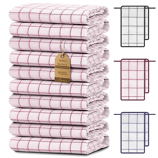 NatureMark Geschirrtuch 10er-Set Küchentücher 50x70cm, (Set, günstig online kaufen