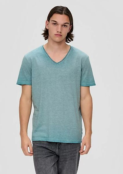 QS Kurzarmshirt T-Shirt aus Baumwollmix Dip Dye günstig online kaufen