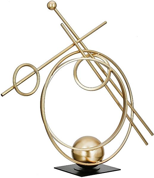 Casablanca by Gilde Dekoobjekt Skulptur Abstracto goldfarben H. 45,5 cm (1 günstig online kaufen