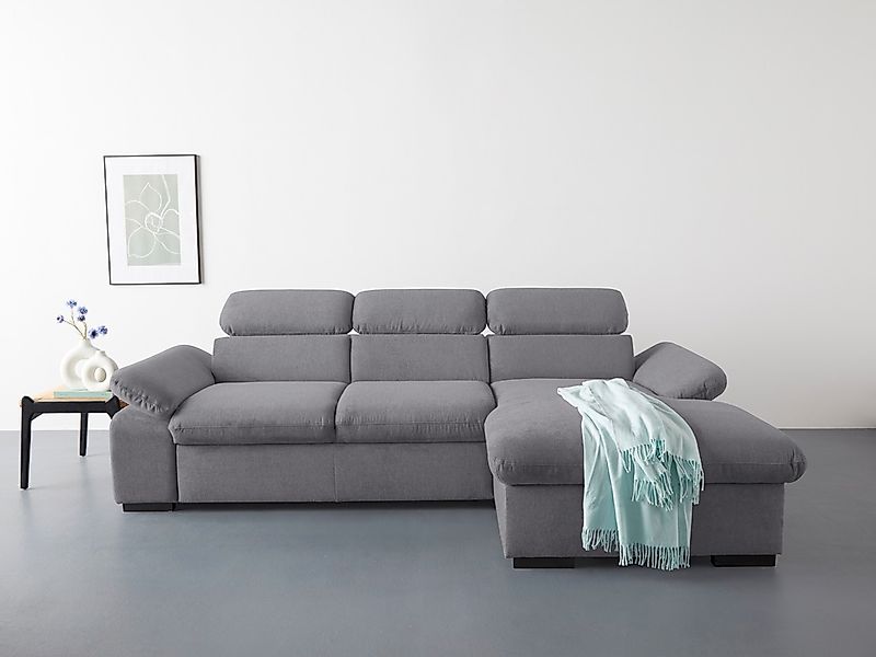 COTTA Ecksofa "Lola L-Form mit Kopfteilfunktion & Hocker" wahlweise mit Bet günstig online kaufen