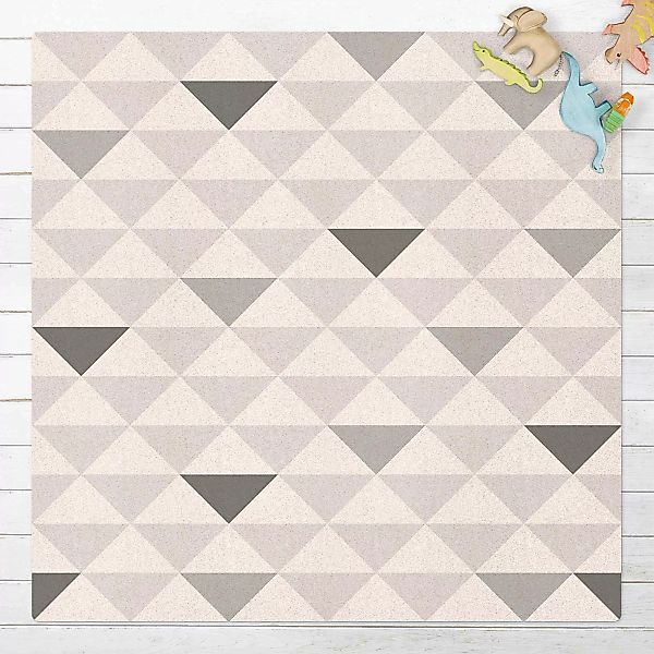 Kork-Teppich No.YK66 Dreiecke Grau Weiß Grau günstig online kaufen