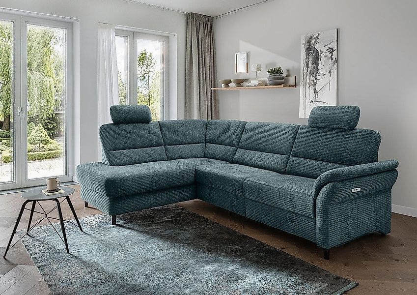 Myhomelando Ecksofa Cabani, mit elektrische Relaxfunktion, Bettkasten und U günstig online kaufen