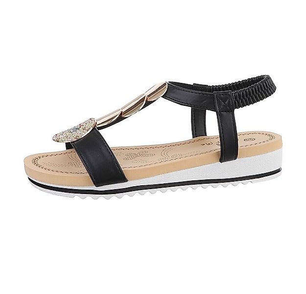 Ital-Design Damen Freizeit Riemchensandalette (86016996) Keilabsatz/Wedge K günstig online kaufen