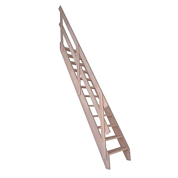 StarWood Treppe Buche 3000 Holzgeländer 2 Querleisten FSC® günstig online kaufen