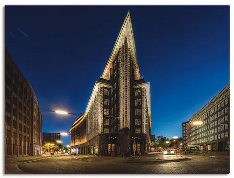 Artland Leinwandbild »Hamburg Chilehaus« Gebäude 1 Stk. tlg. auf Keilrahmen günstig online kaufen