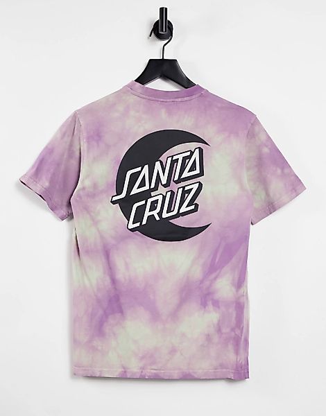 Santa Cruz – Moon Dot Mono – T-Shirt mit Batikmuster-Blau günstig online kaufen