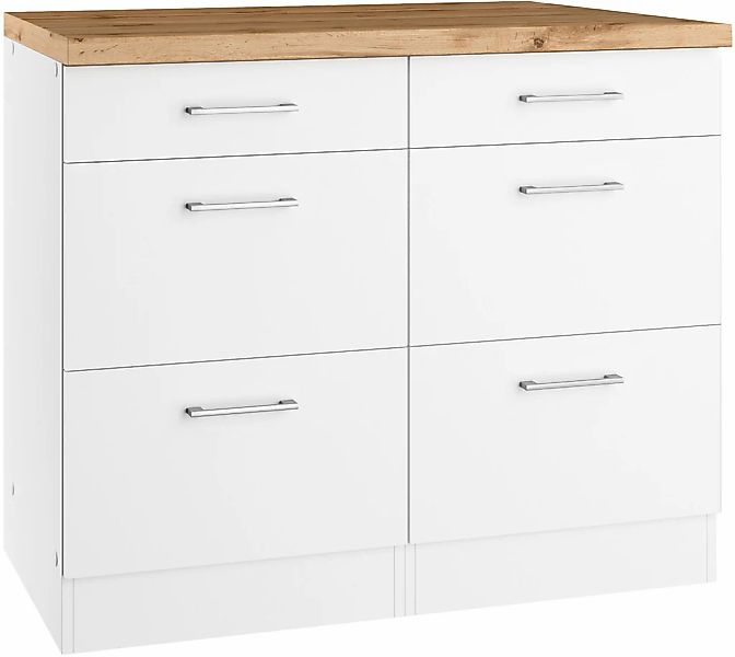 KOCHSTATION Unterschrank "KS-Milan" Auszugschrank 100 cm, matte oder hochgl günstig online kaufen