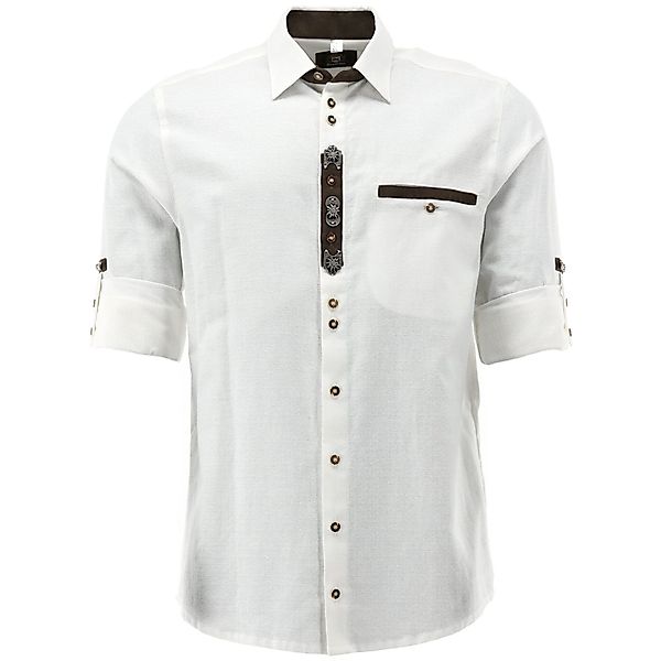 OS Trachten Outdoorhemd Trachtenhemd "Zierteile" weiß günstig online kaufen