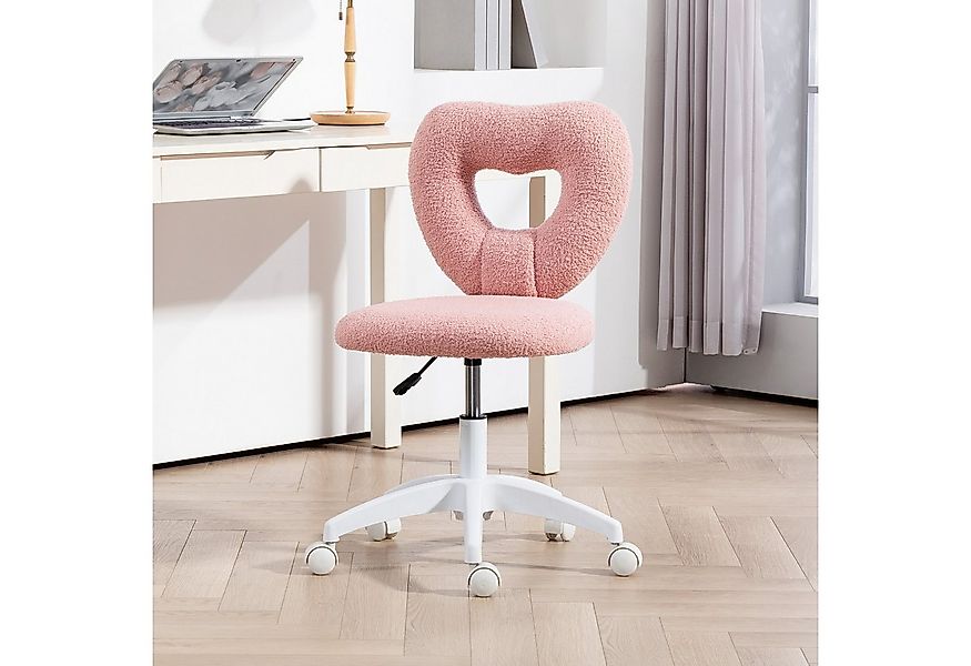 HOMCOM Bürostuhl Drehbar Schreibtischstuhl mit Herzförmige Rückenlehne, ohn günstig online kaufen