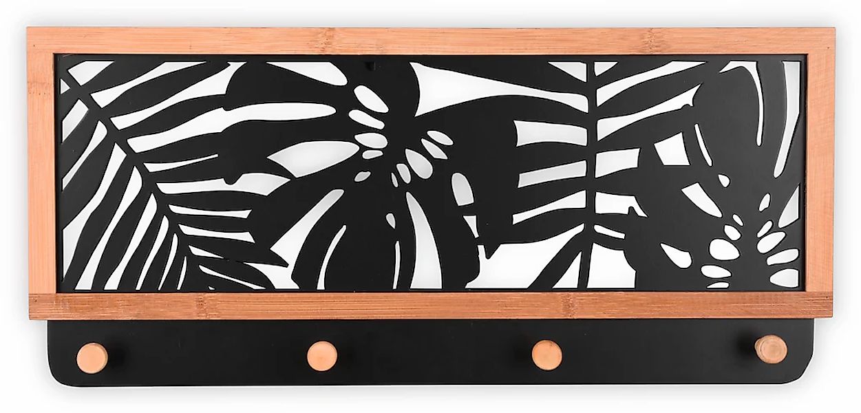 MIRRORS AND MORE Garderobenleiste "LEIKA", Hakenleiste mit 4 Haken im Flora günstig online kaufen