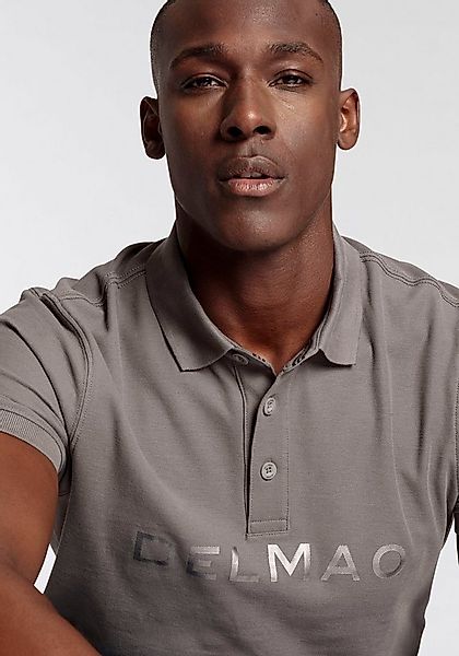 DELMAO Poloshirt Kurzarm, mit Rippbündchen, mit Print, Polokragen, aus Baum günstig online kaufen