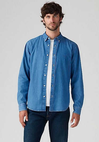 Levis Langarmhemd "AUTHENTIC BUTTON DOWN", mit Ton-in-Ton Logostickerei auf günstig online kaufen