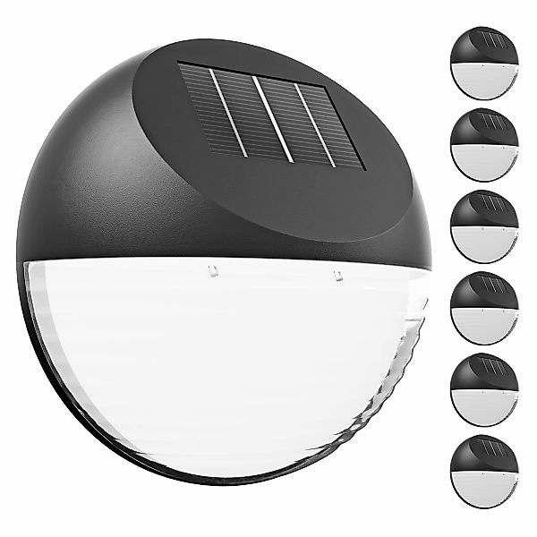 LED Solarwandleuchte 6er-Set Ø11cm günstig online kaufen