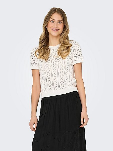 ONLY Kurzarmpullover ONLSAGA LIFE SS O-NECK KNT NOOS Baumwollmischung, regu günstig online kaufen