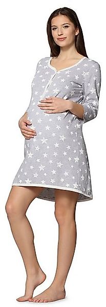 Be Mammy Umstandsnachthemd Damen Umstands Nachthemd mit Stillfunktion BE20- günstig online kaufen
