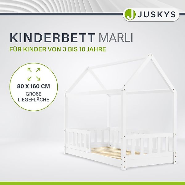 Juskys Kinderbett Marli, 80x160 cm, 3 günstig online kaufen