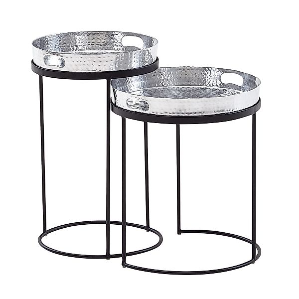 FINEBUY Beistelltisch FB30297 (2er Set Silber günstig online kaufen
