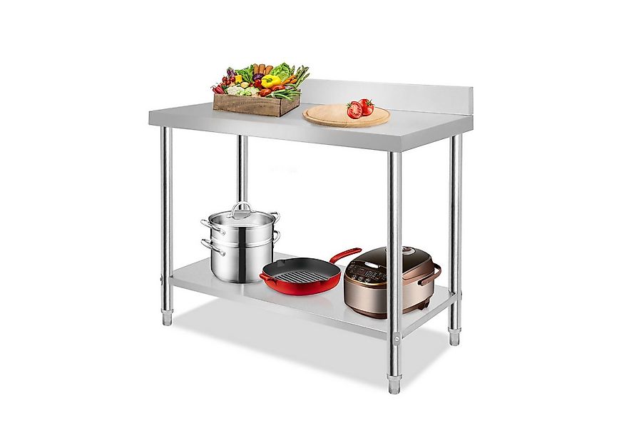 FIVMEN Arbeitstisch Edelstahl Tisch Küchentisch Edelstahltisch für Küche mi günstig online kaufen
