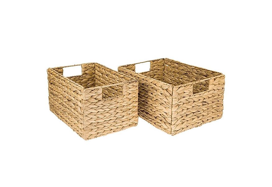 HMF Aufbewahrungskorb faltbarer Korb geflochten aus Wasserhyazinthe Seegras günstig online kaufen